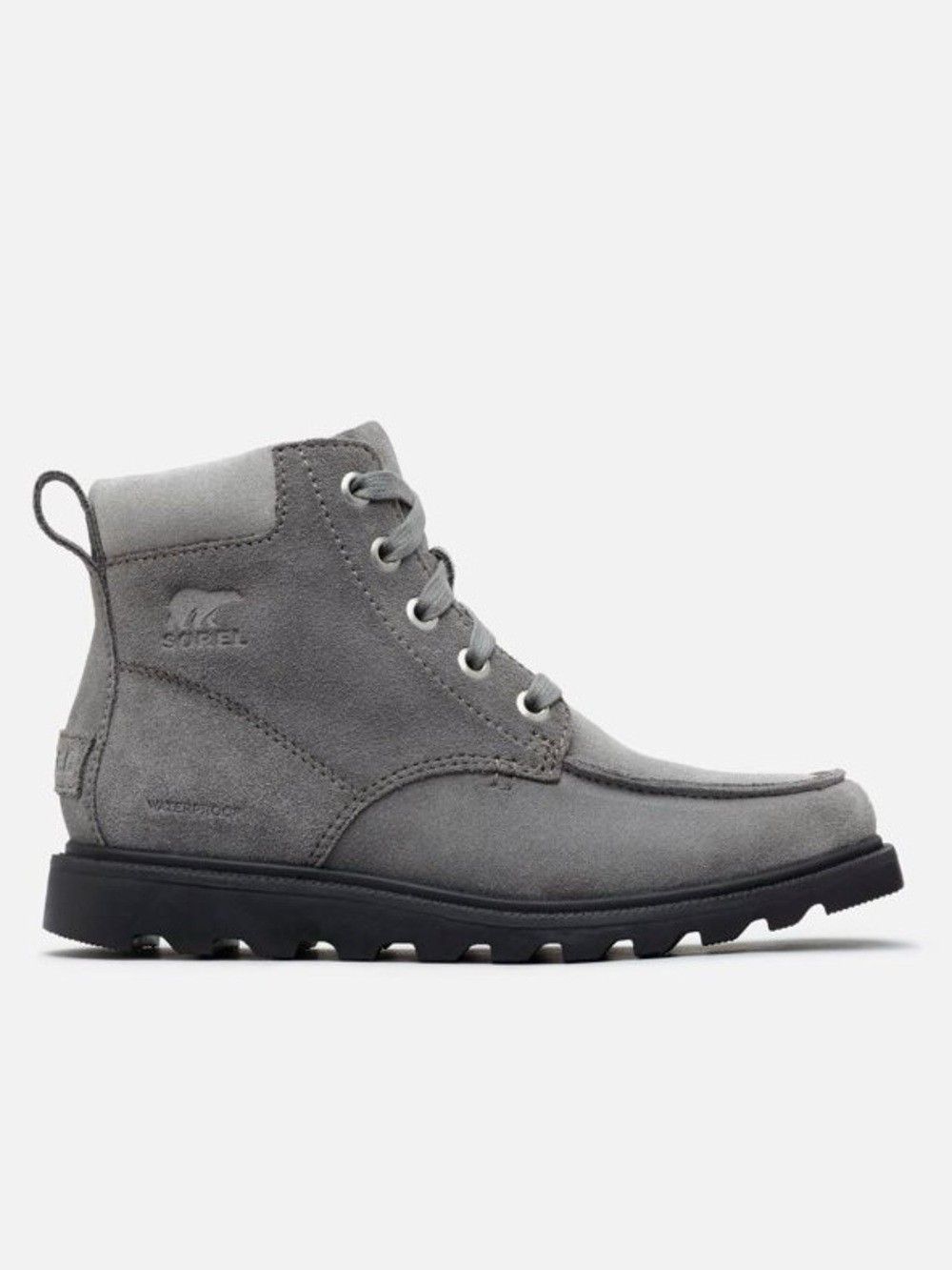 Sorel Youth Madson Moc Toe
Suede Quarry Waterproof Ankle Boots Boys Sz 5 Gray